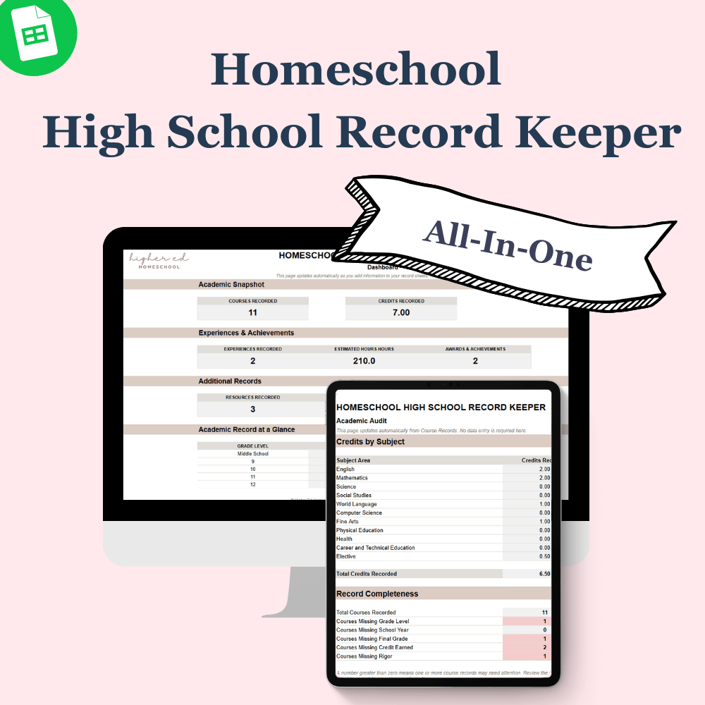 Homeschool High School Record Keeper